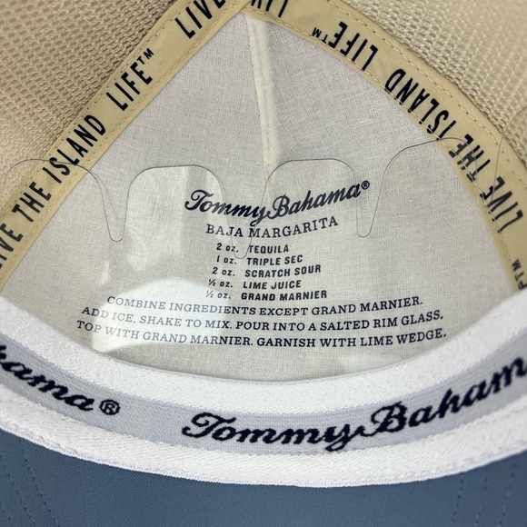 TOMMY BAHAMA CAP/HAT, 3D MARLON FISH & TOMMY LOGO IN RUBBER, BLUE WITH TAN MESH - Picture 9 of 13